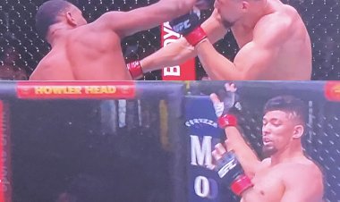 Brasileiro Walker cai desacordado depois do direto do americano Hill